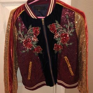 Sequins bomber jacket